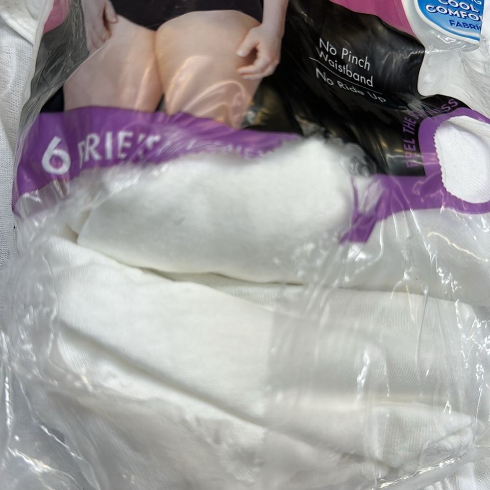 4 Pair JMS Just My Size Style White Breathable Cool Comfort Cotton Briefs Sz 13 - Picture 3 of 6